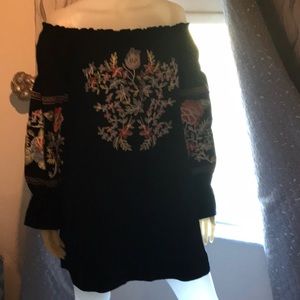 NWT black embroidered dress by Free People